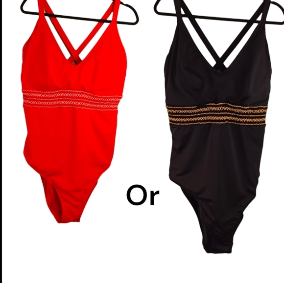Plus Size 22 City Chic Swimsuit One Piece  NWOT Red OR Black - Picture 1 of 13
